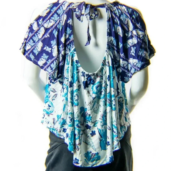 Free People Floral Cold Shoulder Blouse - Picture 2 of 4